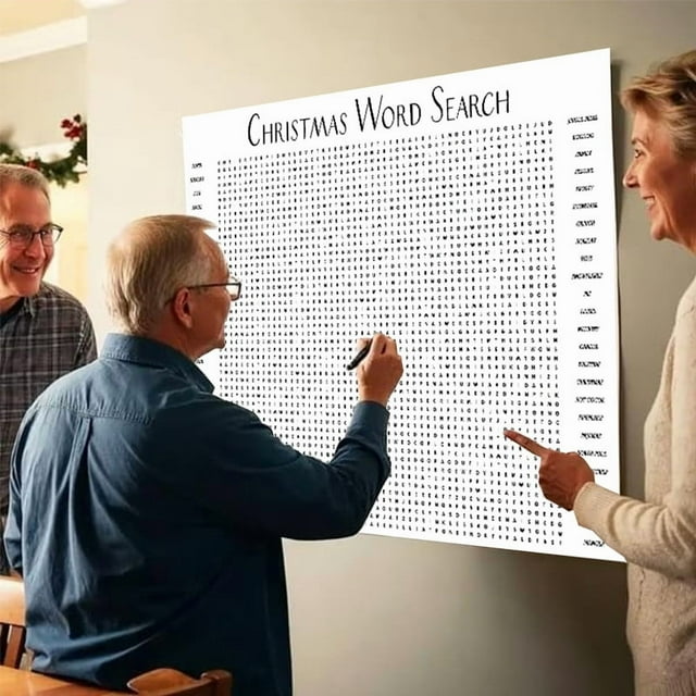 Large Words Search Decoration Christmas Event Funs Interactive Experience Poster For The Family
