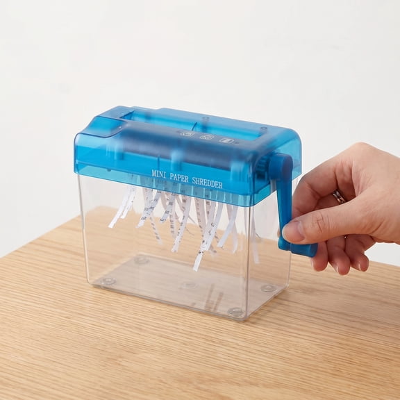 Shredder, Secure Manual Hand Crank Paper Shredder, Portable for A6 Bills/Receipts, Office Home Personal Tool 
