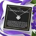 thumbnail image 6 of Personalized Unbiological Daughter Gift, Adopted Daughter, Stepdaughter Gift, Bonus Daughter, White Gold Cubic Zirconia Necklace for Bonus Daughter, 6 of 8