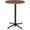 Walnut Top/ Black Base, variant on LOKKHAN Premium Steel Patio Bistro Table, Backyard Dining Table, Indoor-Outdoor Garden Cafe Bar Table, Heavy Duty Round Metal Side Table, Brown, Waterproof, (23.62" Diax29.5 H)