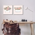 thumbnail image 2 of Stupell Industries Pink Floral Rose Blooms Bathtub Bathroom Botanicals Graphic Art White Framed Art Print Wall Art, Set of 2, Design by Cindy Jacobs, 2 of 5