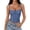 Blue, variant on Lace Corset Tops for Women Sexy Going Out Bustier Top Sleeveless Adjustable Straps Crop Tops M