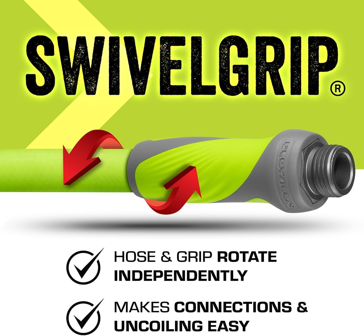 Neatifyes Garden Hose with SwivelGrip, 5/8 in. x 75 ft., Lightweight All-Weather Water Hose, Durable and Flexible, Leak-Free Connections