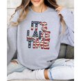 thumbnail image 4 of I'ts Lake Time Patriotic Sweatshirt for Men, Women, Teens and Youth and Toddlers American Flag Pullover Gray Sweatshirt Adult X-Large, 4 of 4