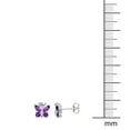 thumbnail image 5 of Forever Facets Genuine Amethyst Butterfly Earrings in Rhodium Plated Sterling Silver, Adult Female, 5 of 8