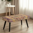 thumbnail image 4 of Whosucclay Boho Mandala Flower Print Stretch Dining Bench Cover Wear Resistant Dining Chair Slipcovers Removable Bench Seat Cushion Covers Seat Protector for Living Room, Bedroom, Kitchen, 4 of 7