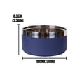 thumbnail image 2 of Stainless Steel Bowls, Navy Blue Double-Layer Stainless Steel 6.3-Inch Pet Bowl - Non-Slip, Non-Tipping, Large Capacity - For Cats & Dogs, Food, Feeding & Water Bowls, 2 of 8