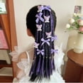 thumbnail image 2 of Kuromi Kid's Wig Braid Hair Tie Girl High Ponytail Hair Rope Little Girl Sweet Cool Hair Band Hair Accessory, 2 of 7
