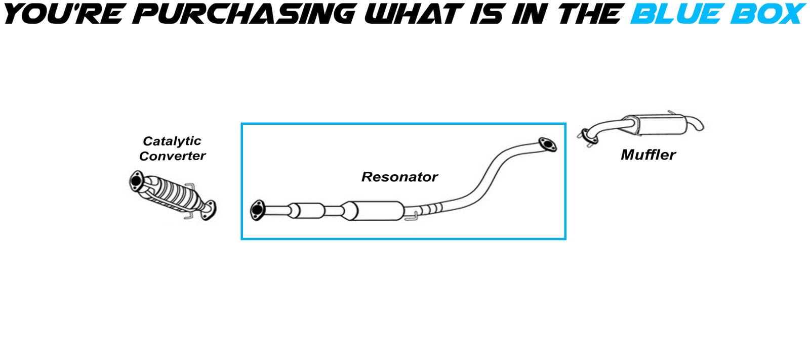 Stainless Steel Exhaust Resonator Pipe Fits 2010-2011 Kia Soul 1.6L - Direct Fit