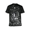 thumbnail image 2 of LAOLIUSN Men's Skull Graphic T-Shirt Summer Short Sleeve Tops, S-4XL, 2 of 7