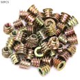 thumbnail image 1 of 50pcs Zinc Alloy Furniture Hex Drive Head Nut Threaded For Wood Insert(M6*10), 1 of 8