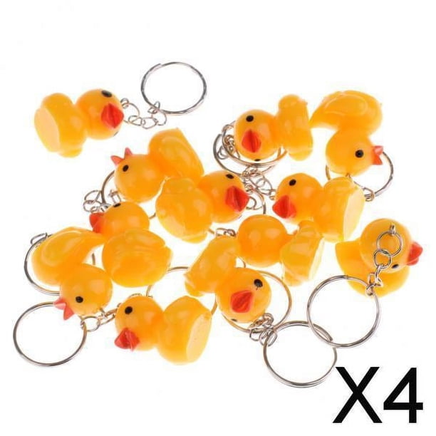 Paquete de 12 llaveros Baoblaze figuras de muñeco amarillo