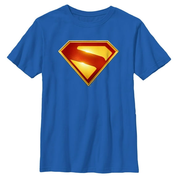 Boys Superman Shiny Logo T Shirt