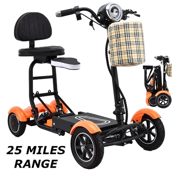 Smooth Ride Medical Mobility Scooter for Elderly and Older Adults with Walking Disability - Green