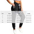 thumbnail image 3 of Womens Workout Sweatpants Drawstring Elastic Waist Jogger Pants with Pockets Gym Casual Purple M, 3 of 9