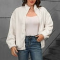 thumbnail image 6 of Womens Fleece Jacket Casual Long Sleeve Cropped Sherpa Jackets Zip-Up Fuzzy Warm Coats Fall Fluffy Outwear With Pockets, 6 of 6