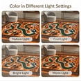 thumbnail image 7 of ODIKA Tibetan Tiger Snake Battle Motif Martial Scroll Folk Versus Striped Foldable Easy Care for Queen Size Bedroom, Under Bed, Master Suite, 7 of 7