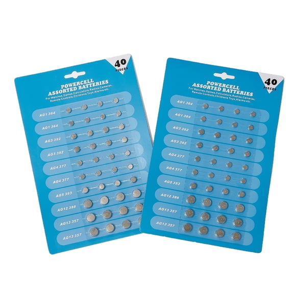 YIEMEEN 40pcs High Power Coin Button Cell Watch Batteries Coin Cell Batteries 1.55V
