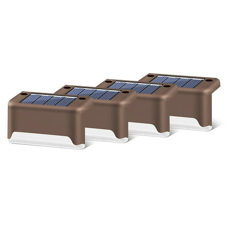 

4PCS Outdoor Solar Steps Lights Waterproof Deck Lights Decorative Garden Light for Outdoor Stairs Step Fence Yard Patio Pathway