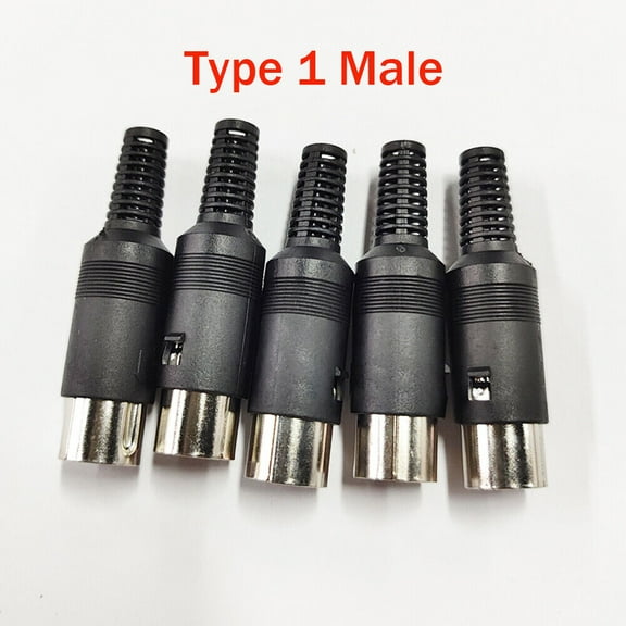 5pcs 3pin 4pin 5pin 6pin 7pin 8 Pin DIN Male Female Plug Socket Jack Solder Connector
