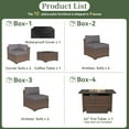 thumbnail image 2 of Aoxun 12 Piece Patio Furniture Set with 44” Fire Pit Table Wicker Rattan Outdoor Sectional Sofa Set with Coffee Table and 4” Thickened Cushions, Gray (Waterproof Cover Included), 2 of 8