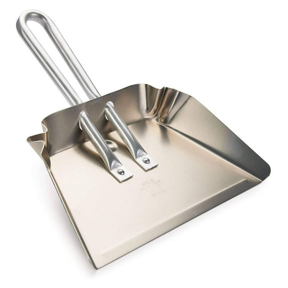 Amaroq Aluminum Stays-Flat Dustpan Lightweight Rust-Proof Aluminum Small 12 1/2" Wide