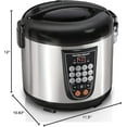 thumbnail image 2 of Hamilton Beach Multi Cooker, 4.5 Quart Capacity, 14 Pre-Programmed Settings, Stainless Steel, 37571, 2 of 6