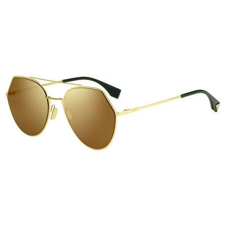 Brown Grad Lens - FEN Metal Aviator Sunglasses 55 0001 Yellow Gold (83 brown gold spgd lens) 55 / 0DDB Gold Copper (AP gray lens)