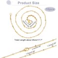 thumbnail image 2 of 10 Pcs 304 Stainless Steel Satellite Chain Necklaces 17.7 inch(45cm) Long Golden Jewelry Making Chains Link Cable Chains with Lobster Clasp for Women Jewelry Making for making, 2 of 7