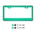 thumbnail image 3 of KA Depot Green Chrome Mirror License Plate Frame T304 Stainless Steel + Metal Screw Caps, 3 of 3