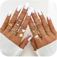 thumbnail image 1 of HAHDAXIA Stocking Stuffers for Teens Gold Stackable Rings Set for Women Vintage Knuckle Rings for Teen Girls Midi Rings Pack Statement Bohemian Stacking Rings for Women Multiple Rings Pack, 1 of 7