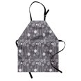 thumbnail image 1 of Winter Apron, Monochrome Composition with Blizzard Romantic January, Unisex Kitchen Bib with Adjustable Neck for Cooking Gardening, Adult Size, Charcoal Grey White, by Ambesonne, 1 of 4
