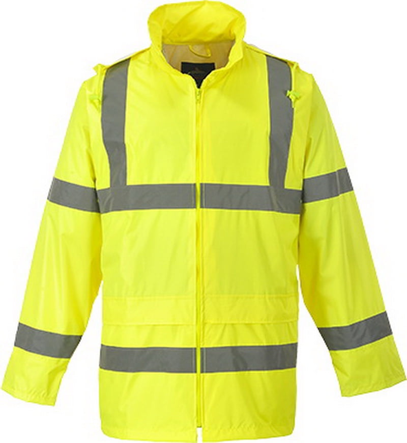 Hi-Vis Classic Raincoat Safety High Visability Work Rain 
