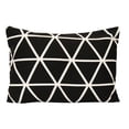 thumbnail image 2 of Black and White Geometric Triangles Lumbar Pillow, 2 of 6