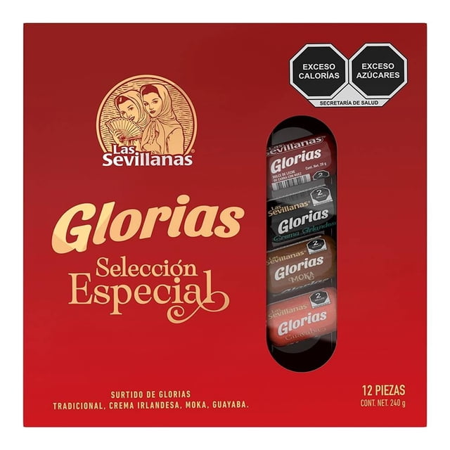 Surtido de glorias Las Sevillanas selección especial tradicional crema irlandesa moka y guayaba 240 g
