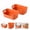 Orange, variant on 2 Pack Small Plastic Storage Baskets with Handles, 6.1 x 4.13 x 2.36 in