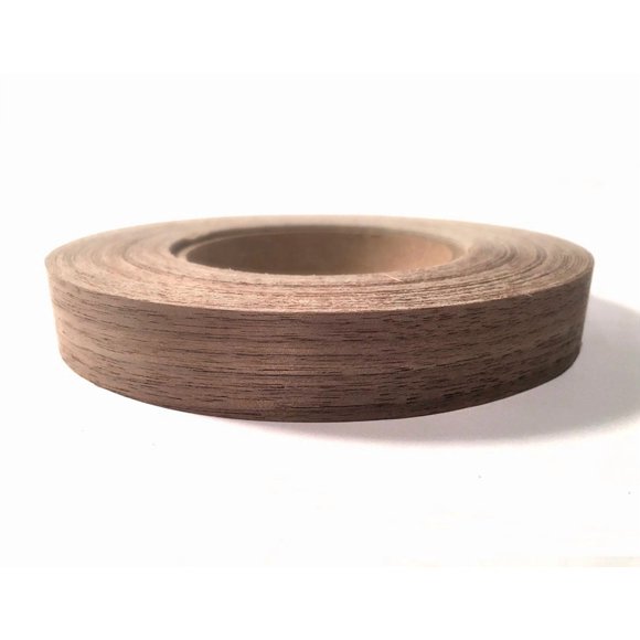 Cinta de chapa de madera para canto, nogal, 1,9 cm x 15 m, rollo