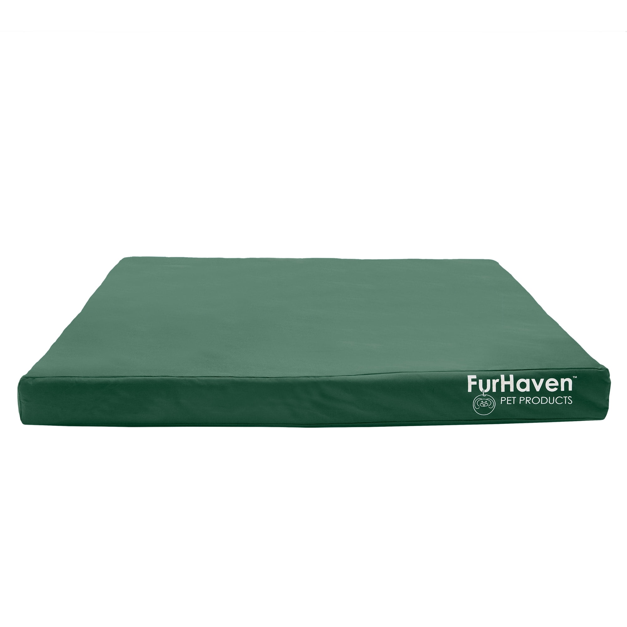 FurHaven Pet Products Indoor/Outdoor Oxford Cooling Gel Top Deluxe Mattress Pet Bed for Dogs & Cats - Forest, Jumbo