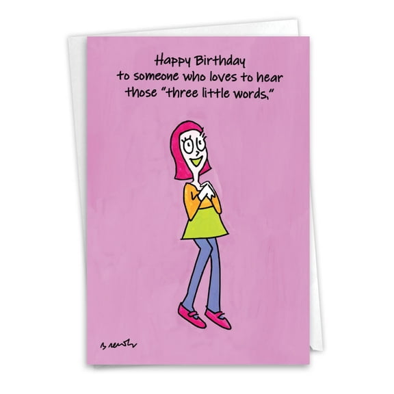 NobleWorks Funny Birthday Greeting Card with 5 x 7 Inch Envelope (1 Card) Bday You Look Thin C10105BDG