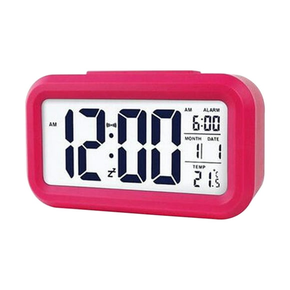 Binwennn Smart Nightlight Digital Alarm Clock With Indoor Temperature Battery Powered Desktop Hour Clock(No Batteries Provided) Cooking with Stainless Long Probe Bookmark for Kids with Light And Timer