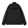 thumbnail image 3 of Kmdttou Men's Windproof Jacket Waterproof with Hood Packable Outdoor Hooded Windbreaker Insulated Mountain jackets Black M, 3 of 4