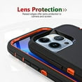 thumbnail image 7 of Entronix Heavy Duty Case Compatible with iPhone 12 / 12 Pro, Shockproof Hard Cover, Orange, 7 of 7