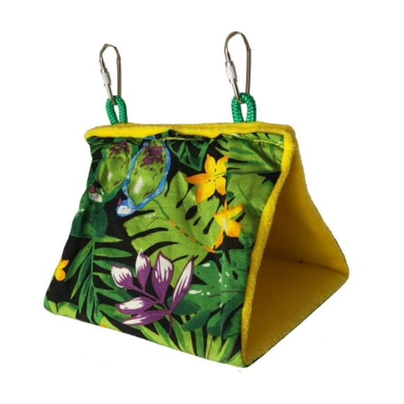 Tropical Rainforest Themed Bird Cage With Sunshade Hanging Tent Swing For Small Pet Birds And Finches