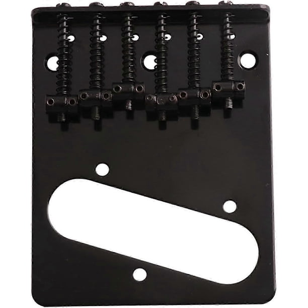 Guitar Bridge Vintage Style Top Loader Bridge 6 Saddles Compatible with Tele Telecaster Style Electric Guitar Parts Replacement Chrome.
