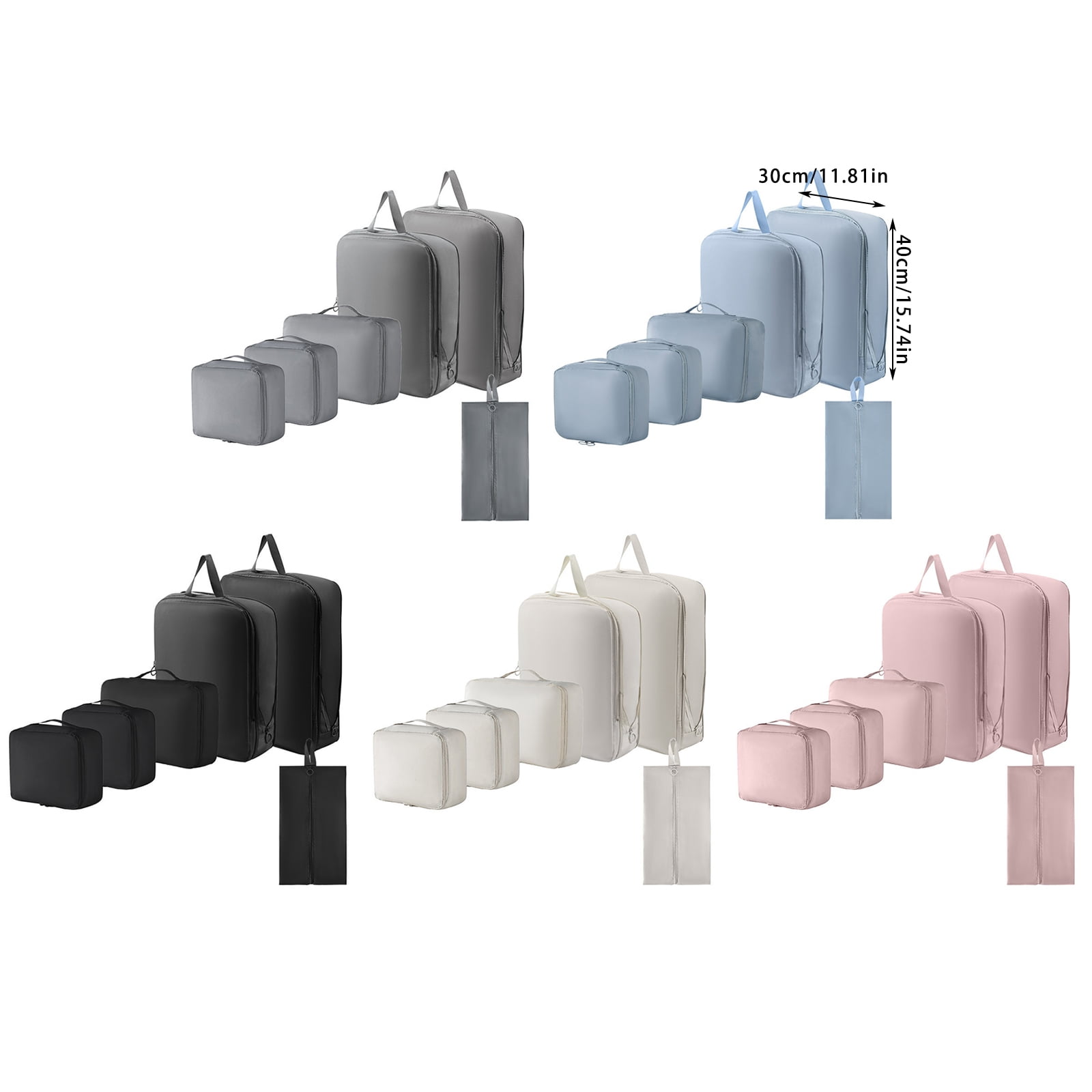 6Pcs Travel Organizers Set For Luggage Essential Packing Cubes Set Sturdy Luggage Organization Bag for Family Trip