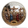 thumbnail image 4 of 10 Pcs Pièce Commémorative de Crucifixion Chrétienne, Usloyux Pièce Commémorative de Crucifixion, Pièce de Collection Religieuse de Résurrection à Double Face, Cadeau de Pâques pour Présentation à la Maison Ou au Bureau, 4 of 9