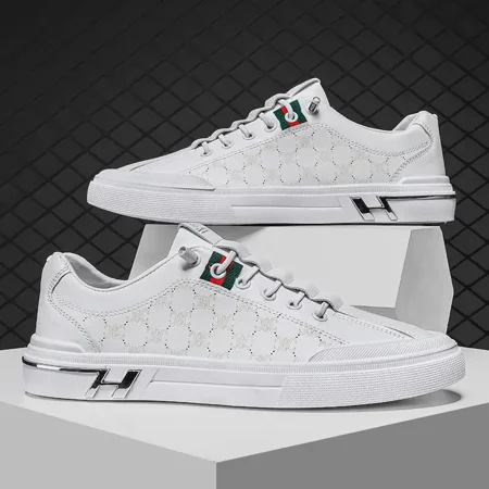 

Men‘s Trendy Wear-resistant Non-slip Breathable Lightweight Lace Up Sneakers Soft In Sole Casual Shoes