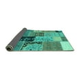 thumbnail image 2 of Ahgly Company Indoor Square Patchwork Turquoise Blue Transitional Area Rugs, 4' Square, 2 of 4