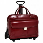 McKlien 96616 Lakewood 96616 - Red Leather Fly-Through Checkpoint-Friendly d-tachable-roues Porte-documents pour dames