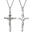 thumbnail image 3 of Men's Stainless Crucifix Cross Necklace - John 19:30 by Shields of Strength, 3 of 4